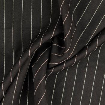 Polyester Webware Nadelstreifen Schwarz